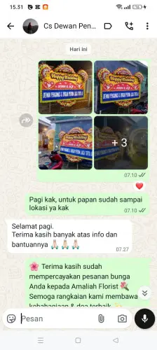 Testimonial Papan Bunga Pernikahan tuban
