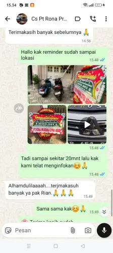 Testimonial Papan Bunga tuban